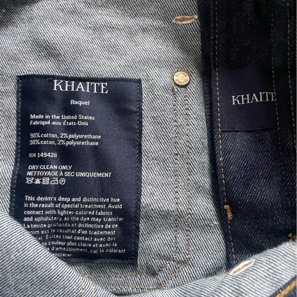 KHAITE Raquel High Rise Straight Leg Cropped Jeans - Picture 6 of 6